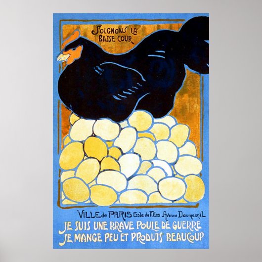 Soignons la basse-cour ~ Frans WW1. Poster (Voorkant)