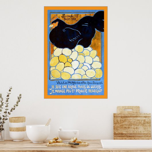 Soignons la basse-cour ~  Frans WW1-Poster Poster (Keuken)