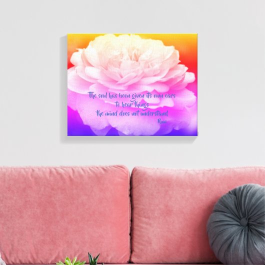 Soil and Mind Rumi Inspirerend Quote Canvas Afdruk (Insitu (Woonkamer))
