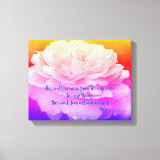 Soil and Mind Rumi Inspirerend Quote Canvas Afdruk (Voorkant)