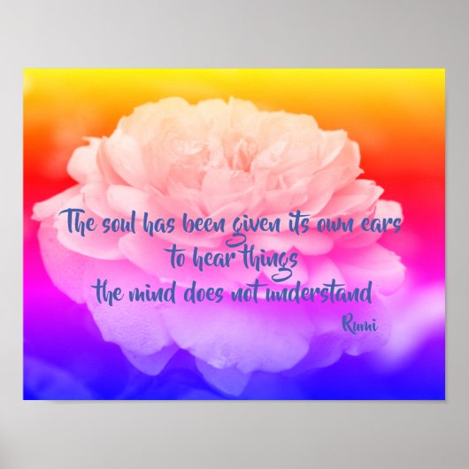 Soil and Mind Rumi Inspirerend Quote Poster (Voorkant)