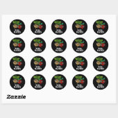 Soil Mates Funny Beet Root Pun Dark BG Ronde Sticker (Vel)