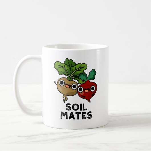 Soil Mates Funny Beet Root Pun Koffiemok (Links)