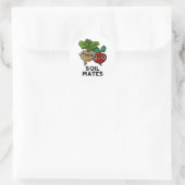Soil Mates Funny Beet Root Pun Ronde Sticker (Tas)
