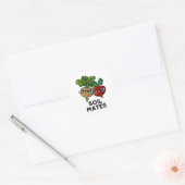 Soil Mates Funny Beet Root Pun Ronde Sticker (Envelop)