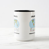 Soil Scientists kennen mondiale bodemgebieden Tweekleurige Koffiemok (Center)