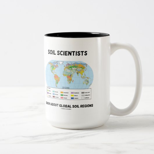 Soil Scientists kennen mondiale bodemgebieden Tweekleurige Koffiemok (Rechts)