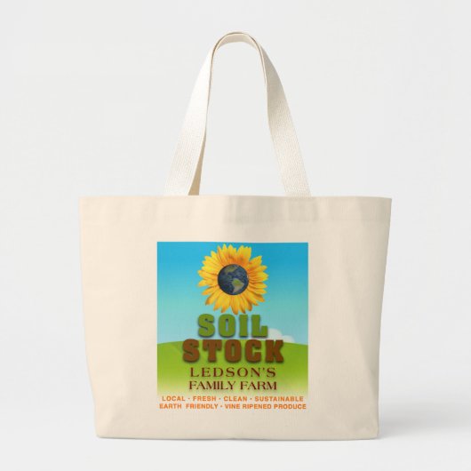 Soil Stock - Ledson's Family CSA Boerderij Canvas Grote Tote Bag (Voorkant)
