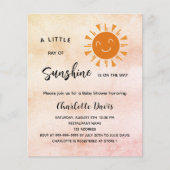 Soine Baby shower sun girl budget uitnodiging Flyer (Voorkant)