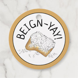 Soine-Yay. New Orleans NOLA Beignet Pastry Foodie Bedankjes Labels