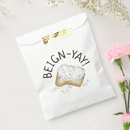 Soine-Yay. New Orleans NOLA Beignet Pastry Foodie Bedankzakje (Gezegeld)