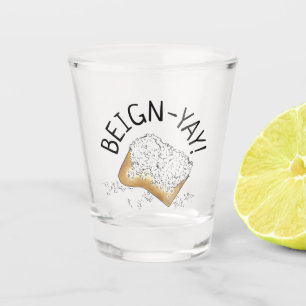 Soine-Yay. New Orleans NOLA Beignet Pastry Foodie Shot Glas