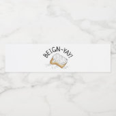 Soine-Yay. New Orleans NOLA Beignet Pastry Foodie Waterfles Etiket (Enkel label)