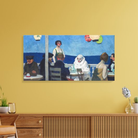Soir Bleu | Edward Hopper | Canvas Afdruk (Insitu (Woonkamer))