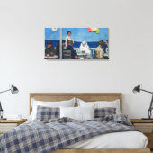 Soir Bleu | Edward Hopper | Canvas Afdruk (Insitu (Slaapkamer))