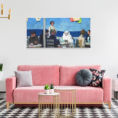 Soir Bleu | Edward Hopper | Canvas Afdruk (Insitu (Woonkamer))