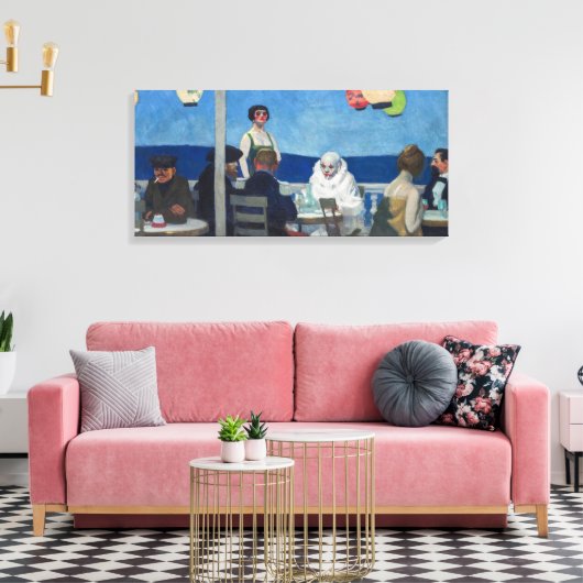 Soir Bleu | Edward Hopper | Canvas Afdruk (Insitu (Woonkamer))