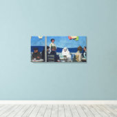 Soir Bleu | Edward Hopper | Canvas Afdruk (Insitu (Houten vloer))