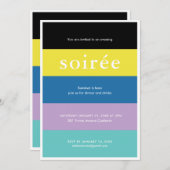 Soiree Birthday Party Invitation Kaart (Voorkant / Achterkant)
