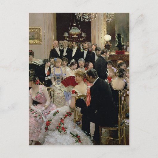 Soiree, c.1880 briefkaart (Voorkant)
