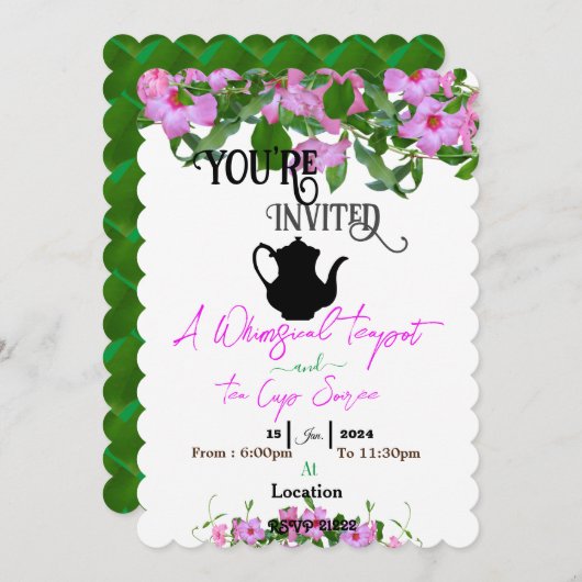 Soirée Kaart (Voorkant / Achterkant)