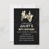 Soiree minimalistisch blank dertig 30e verjaardag kaart (Voorkant)