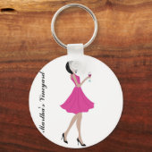 Soiree op Martha's Vineyard White Sleutelhanger (Voorkant)