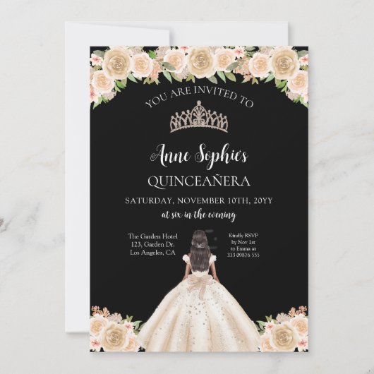 Soiree Quinceañera Tiara Black Kaart (Voorkant)