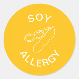 Soja allergie alert ronde sticker
