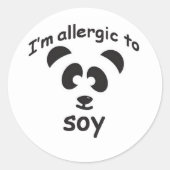 Soja allergie sticker (Voorkant)