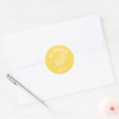 Soja-allergiewaarschuwing Ronde Sticker (Envelop)