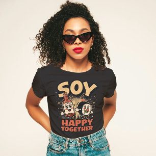 Soja Happy Together - Schattigee sushi en sojasaus Tri-Blend Shirt