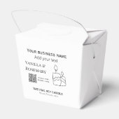 Soja kaars bedrijf toevoegen a r code bedrijfsnaam bedankdoosjes (Achterkant)