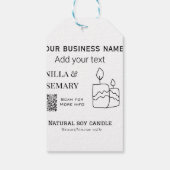 Soja kaars bedrijf toevoegen a r code bedrijfsnaam cadeaulabel (Achterkant)