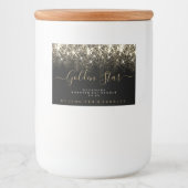 Soja Kaars Product Verpakking Glitter Sterren Goud Voedselcontainer Etiket (Voorkant)