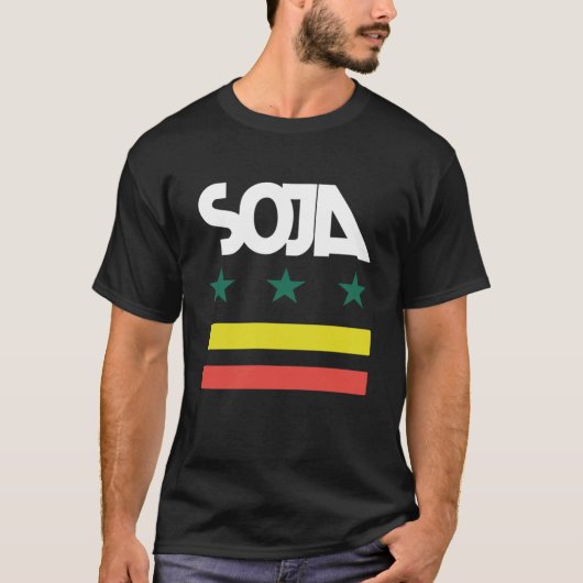 SOJA-Logo muziekkunstontwerp T-shirt (Voorkant)