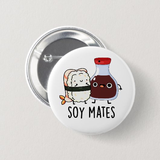 Soja Mates Grappige Sojasaus Pun Ronde Button 5,7 Cm (Voorkant /achterkant)