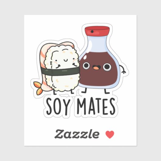 Soja Mates Grappige Sojasaus Pun Sticker (Vel)