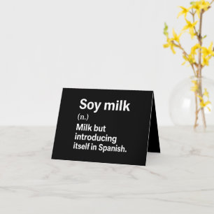Soja Melk Spaanse Intro Stunt Wenskaart Kaart