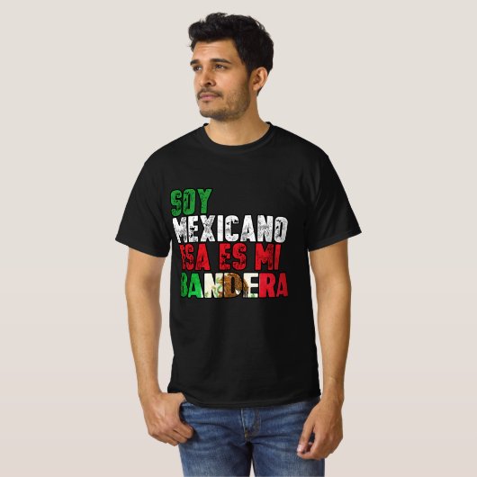 Soja Mexicano esa es mi Bandera tshirt (Voorkant volledig)