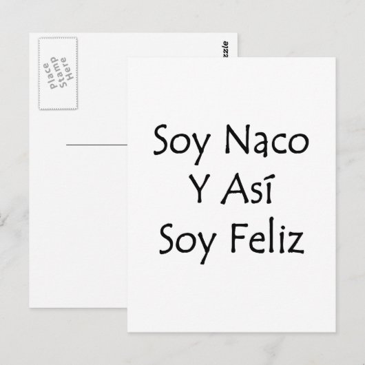 soja naco y asi soy feliz briefkaart (Voorkant / Achterkant)