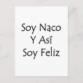 soja naco y asi soy feliz briefkaart (Voorkant)