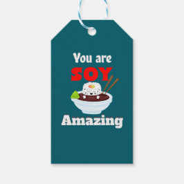 Soja verbazingwekkende Kawaii Sushi Cadeaulabel