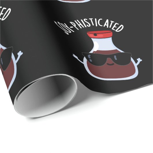 Soja-verfijnde Funny Soy Sauce Pun Dark BG Cadeaupapier (Rol Hoek)