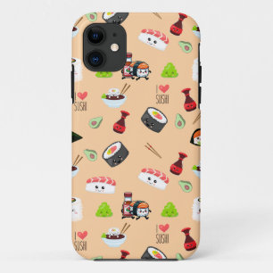 Soja verliefd schattig geel Kawaii Sushi Case-Mate iPhone Case