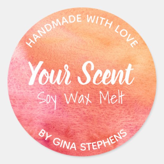  soja wax smelten ronde sticker (Voorkant)