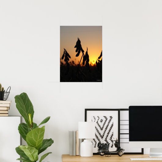 Sojabonen op Sunset Poster (Thuiskantoor)