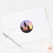 Sojabonen op Sunset Ronde Sticker (Envelop)