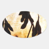 Sojaboon Sunset Ovale Sticker (Voorkant)