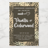 Sojakaarsen Tropische bladeren Bruin blad Verpakki Voedselcontainer Etiket (Enkel label)